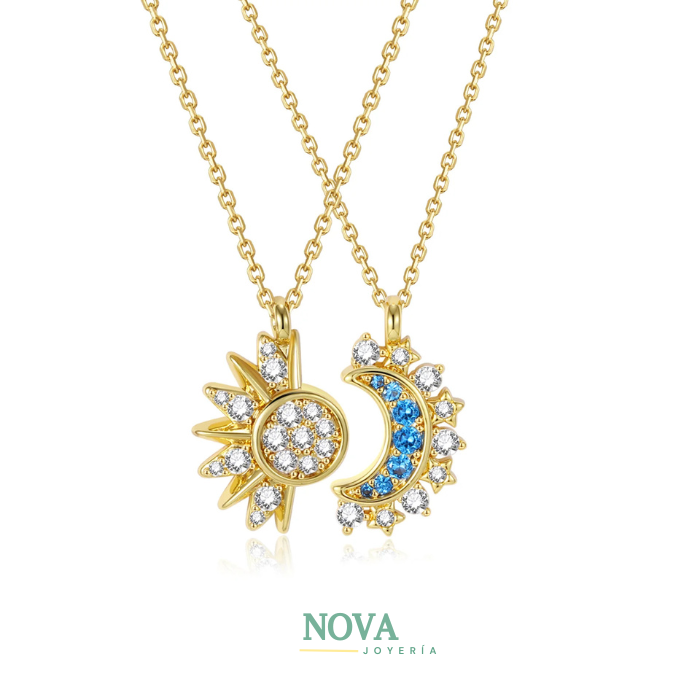 Collar Sol y Luna Eclipse + Caja Premium Gratis✨👑
