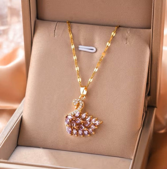 Collar Cisne Encantado | Baño Oro 18k + Caja Regalo Gratis✨🦢