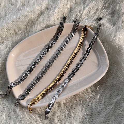 Pulseras Eslabon Grueso + Caja Premium Gratis ⛓️