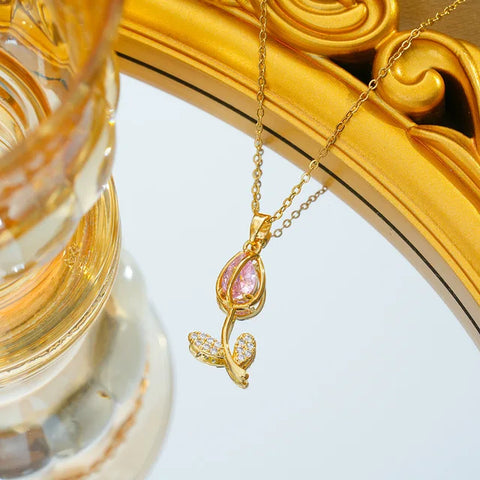 Collar Tulipán Rosa