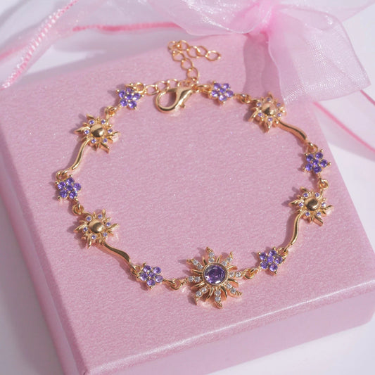 Pulsera Sol Rapunzel 👑| Baño de Oro + Caja Regalo Gratis✨🎁