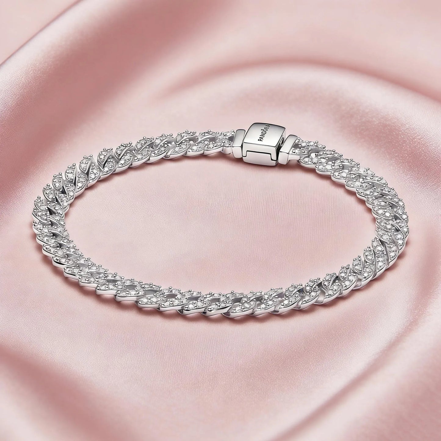 Pulsera Cubana Diamantada 💎🩶| Plata Ley 925 + Caja de lujo ✨
