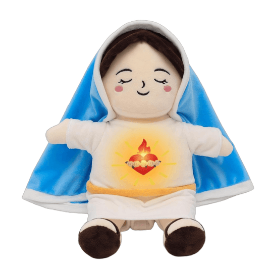Peluche Virgen Maria que respira