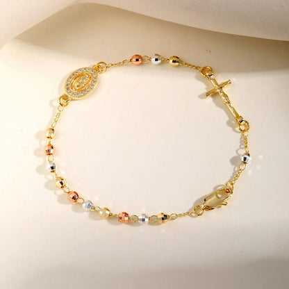 Pulsera Virgen Maria | Baño Tres Oros 18k + Caja Regalo Gratis ✨🙏