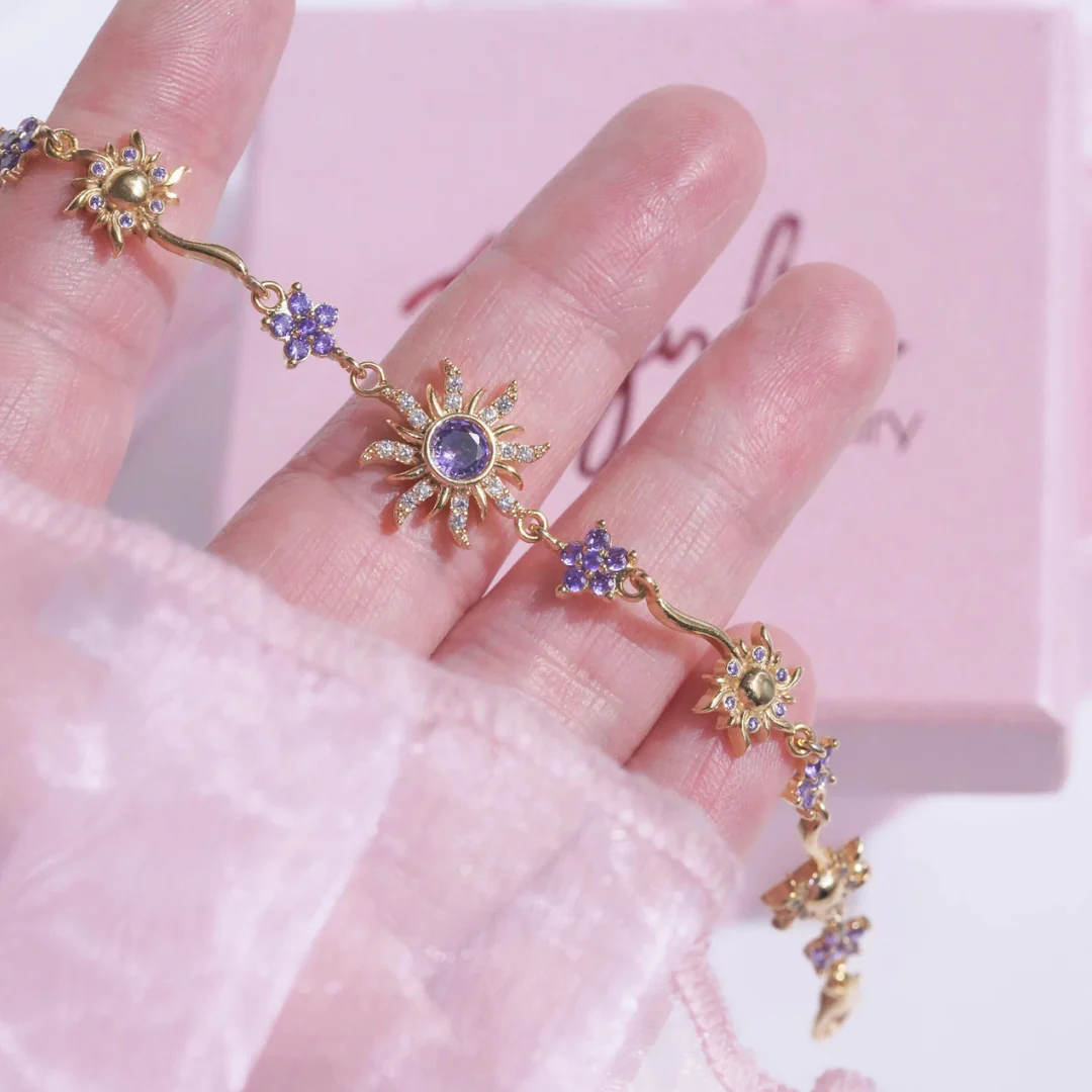 Pulsera Sol Rapunzel 👑| Baño de Oro + Caja Regalo Gratis✨🎁