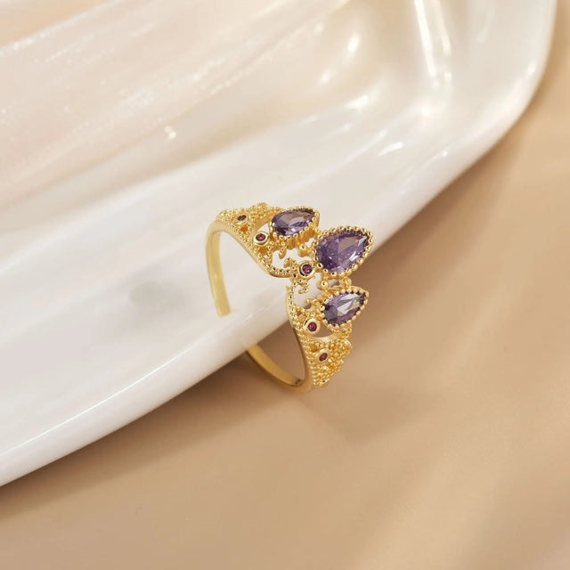 Anillo Rapunzel | Baño de Oro + Empaque de corona rosa ✨