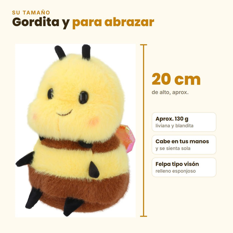 Medida: la abejita mide aprox. 20 cm y pesa aprox. 130 g
