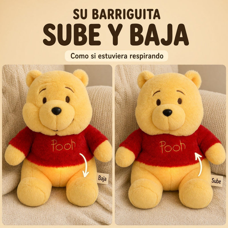 La barriguita del Pooh baja y sube, como si respirara