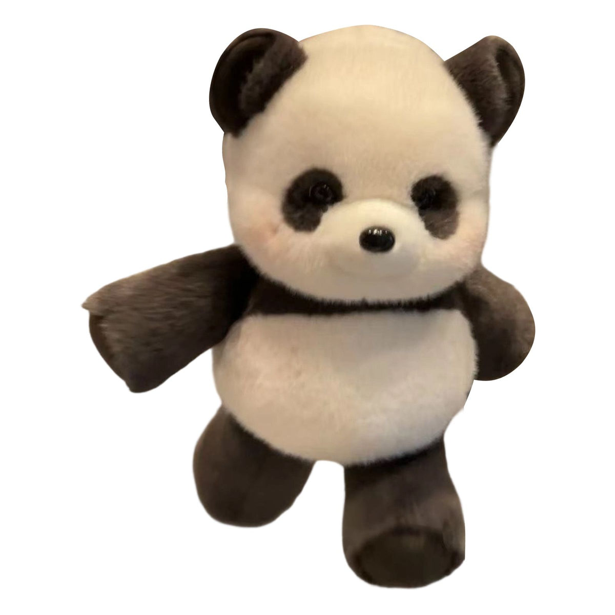 Peluche panda que corre caminando
